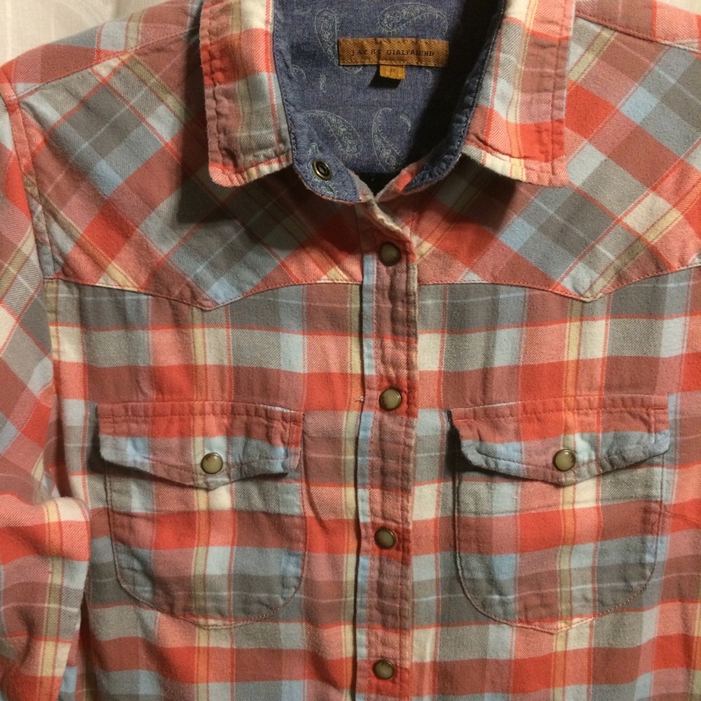 Jach’s Girlfriend Flannel Snap Tab Shirt - Picture 3 of 8